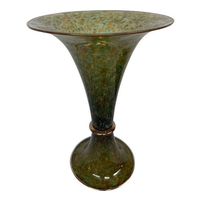 Cohn-Stone Studios Aurora Flared Art Glass Vase For Sale