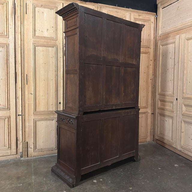 19th Century French Renaissance Hunt Bookcase ~ Bibliotheque For Sale - Image 18 of 18