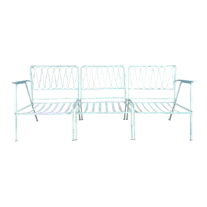 Mid 20th Century Maurizio Tempestini Iron “Ribbon” Outdoor Patio 5-Piece Sofa for John Salterini, Attributed
