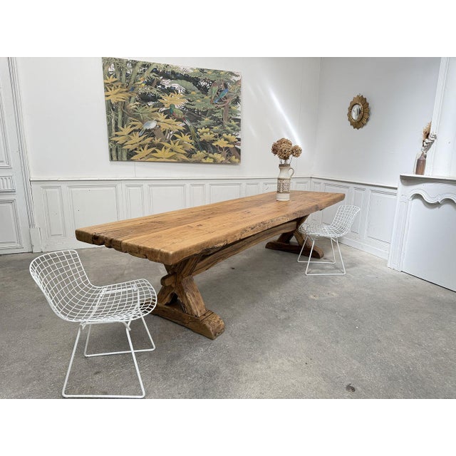 Monastery-Style Oak Table, 1950s For Sale - Image 8 of 12