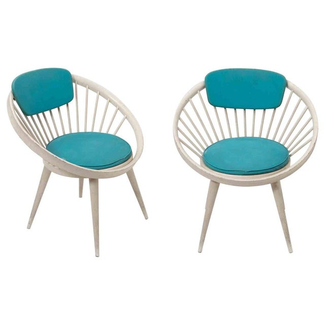 1960s Circle Chairs by Yngve Ekström, Italy, 1960s, Set of 2 For Sale - Image 5 of 5