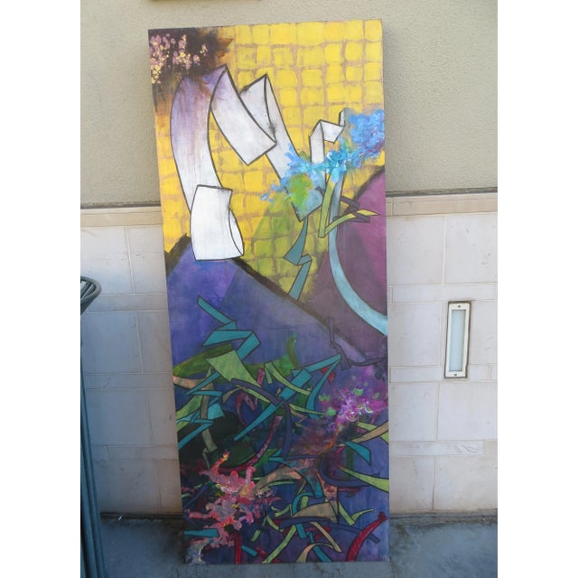 Contemporary "The Loss of Fauna" Contemporary Abstract Diptych Painting - a Pair For Sale - Image 3 of 10