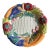 1980s Vegetable Garden by Fitz and Floyd. Hand Painted Glazed Ceramic. 12.5” Diameter. Round For Sale