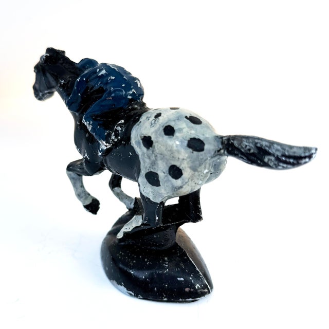 1920s Chrome Jockey Car Ornament Painted Over as Folk Art For Sale - Image 4 of 8