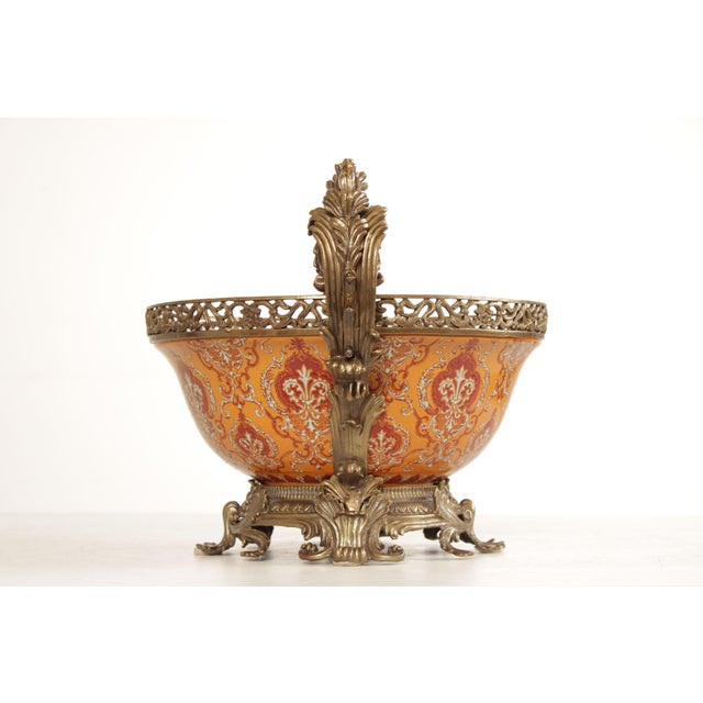 Mark Roberts Porcelain & Bronze Decorative Bowl Chairish
