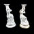 An elegant pair of late 19th-century porcelain figural candlesticks, possibly produced by Sutherland & Sons of Longton,...