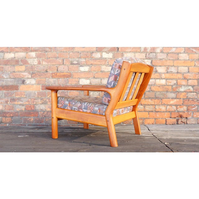 Mid-Century Modern Vintage Danish Teak Lounge Chair, 1970s For Sale - Image 3 of 12