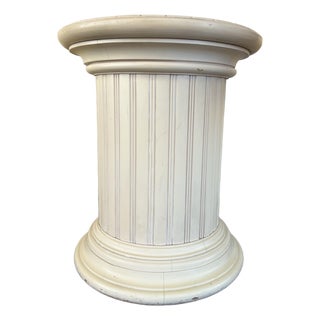 Vintage Round Wood Table Base For Sale