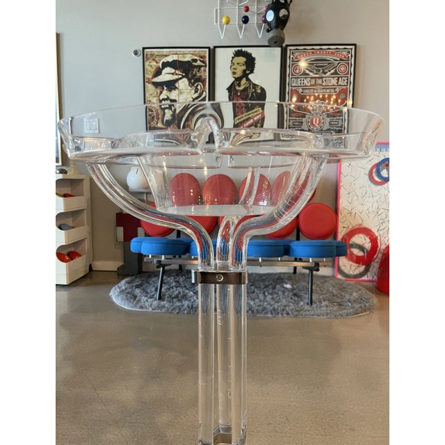 1960s Lucite Tripod Planter Side Table Dorothy Thorpe Grainware Attributed For Sale - Image 9 of 11