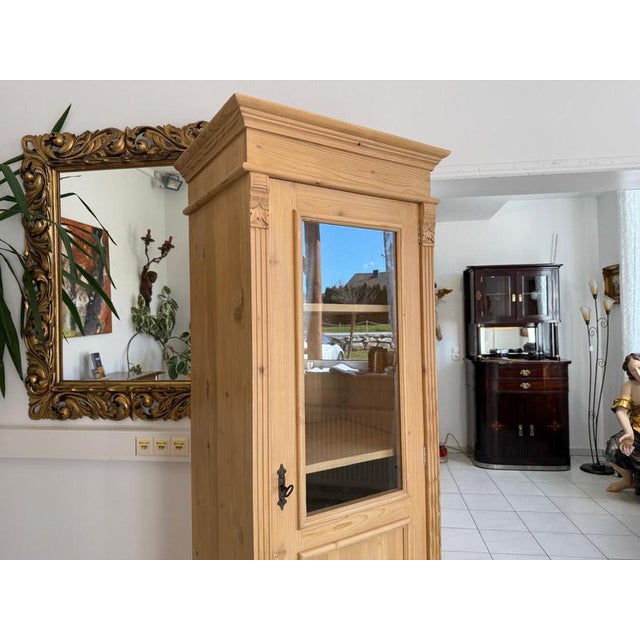 Antique Farmhouse Display Cabinet in Wood Bookcase For Sale - Image 5 of 10
