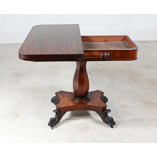 Victorian Game Tables in Mahogany, 1850, Set of 2 For Sale - Image 3 of 10
