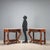 Pair of Louis Philippe mahogany console tables. White marble top, sub-top band with leaf carvings and scrolls, wavy front...