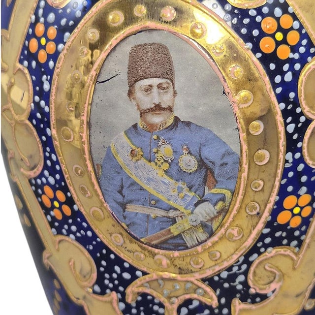 Bohemian Qajar Market Decanter in Cobalt Glass, 1870s For Sale - Image 9 of 11