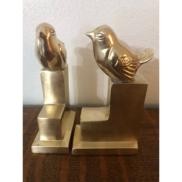 Vintage Solid Brass Bird Bookends a Pair Chairish