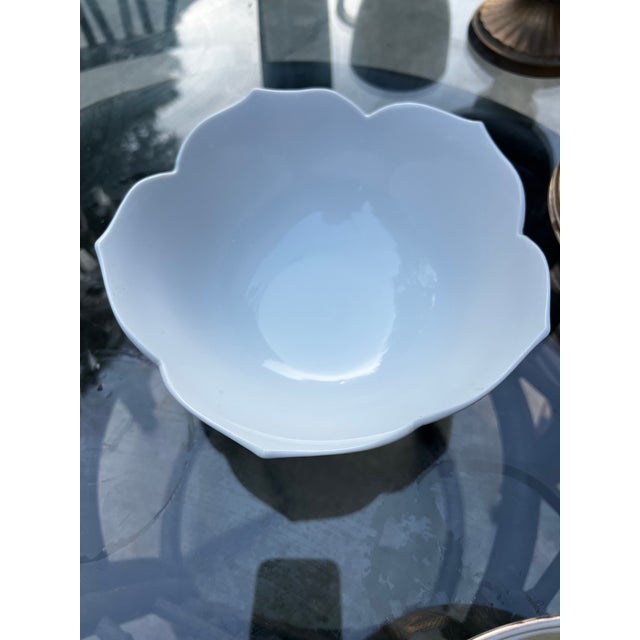 Up for consideration is a beautiful vintage white ceramic lotus bowl. This would look lovely in your home, and it is the...