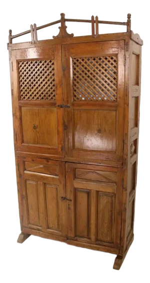 19th Century French Provincial Basque Food Cupboard With Spanish Influence
