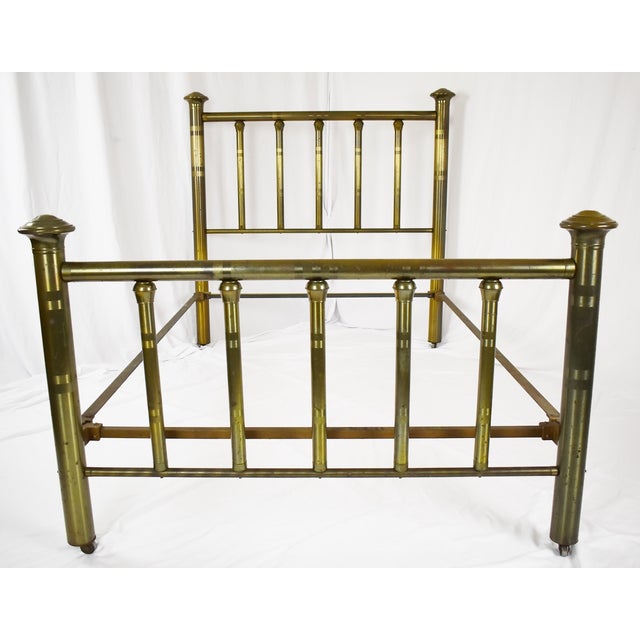 Early 20th Century Vintage Full Size Brass Bed Chairish
