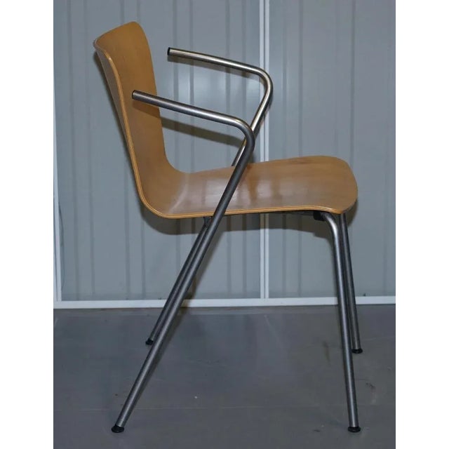 Vintage Bentwood Stacking Armchairs by Vico Magistretti for Fritz Hansen, Set of 6 For Sale - Image 8 of 18