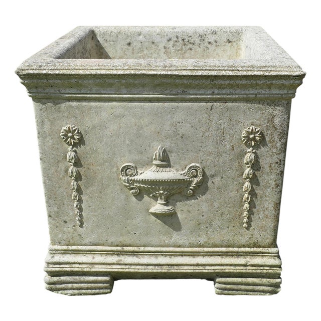 Large Square Garden Planter, 1960 For Sale