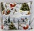Festive 20” Square Santa With Animal Friends Christmas Themed Pillow With Red Velour-Like Back - Made in U K For Sale - Image 11 of 11