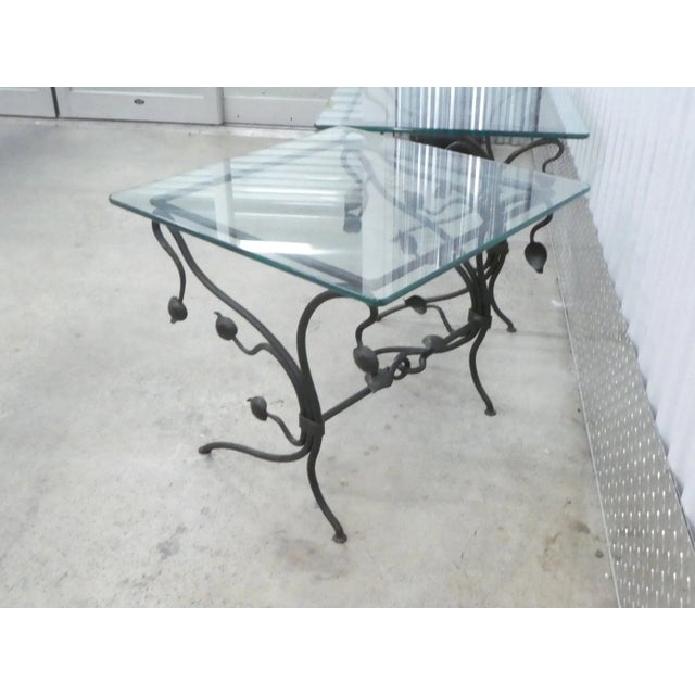 Vintage Hand Wrought Iron Tables - a Pair For Sale In Miami - Image 6 of 11