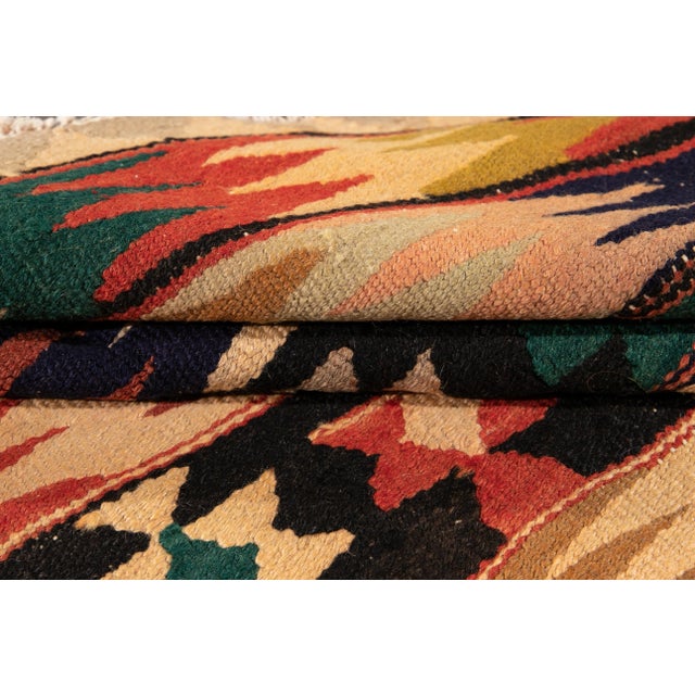 Mid 20th Century Mid-20th Century Vintage Kilim Runner Rug 3' 10" X 8' For Sale - Image 5 of 13