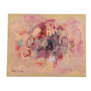 Signed Oil on Canvas Abstract Hue Painting After Philip Guston