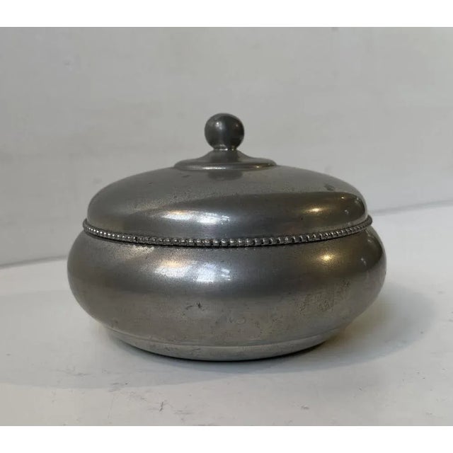 Art Deco Trinket Jar in Pewter by Just Andersen, 1930s For Sale - Image 6 of 7