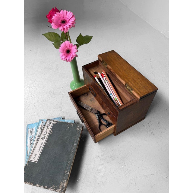 Japanese Shōwa Hari Bako Sewing Box, 1950s For Sale - Image 4 of 11