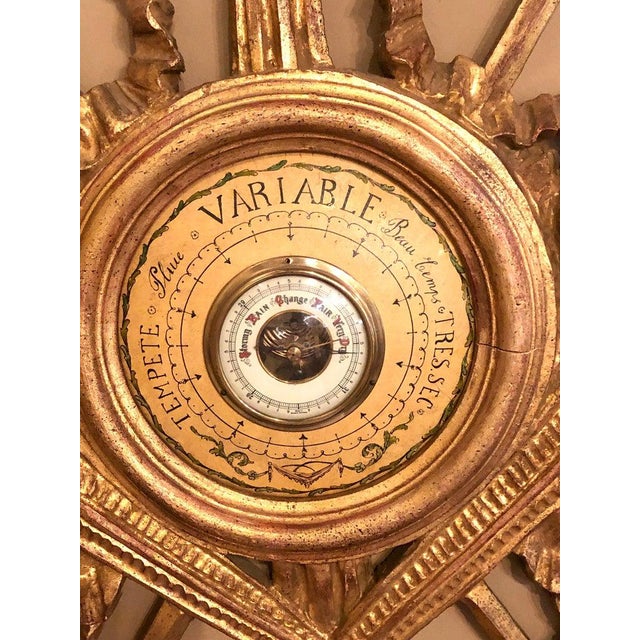 Giltwood Carved Italian Barometer Decorative Wall Hanging Chairish