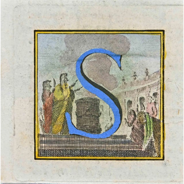Letter of the Alphabet S, from the series "Antiquities of Herculaneum", is an etching on paper realized by Luigi...
