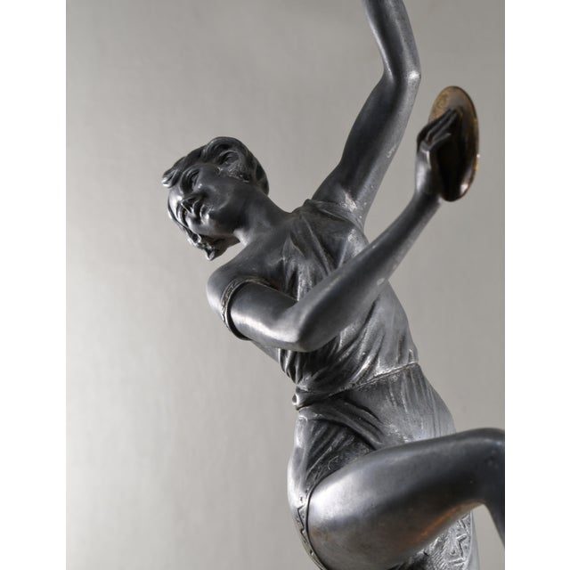 French Art Deco Lamp by Emile Gregoire 1920s France For Sale - Image 10 of 18
