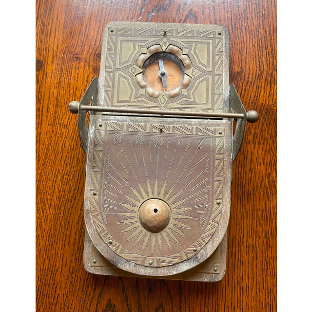 Antique Brass Diptych Sundial With Compass / Taller Las Casillas Spanish Artisan Workshop For Sale - Image 9 of 9