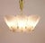 Mid-Century Brass Chandelier with White Textured Glass Lamp Shades attributed to J. T. Kalmar for Kalmar, 1950s For Sale - Image 10 of 11