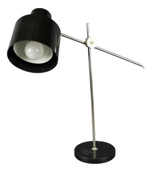 Mid-Century Adjustable Chrome and Bakelite Desk Lamp, Former Czechoslovakia, 1950s