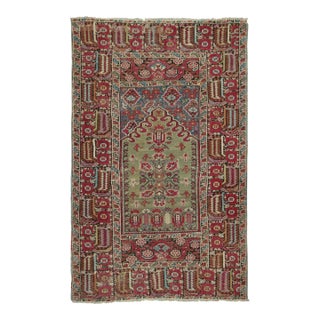 Vintage Turkish Anatolian Prayer Rug With Geometric Mihrab Design - Rug & Kilim For Sale