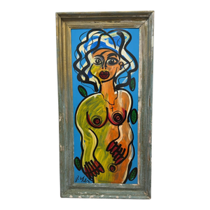 "The Time With Pablo Picasso" Titled Peter Keil Painting Framed