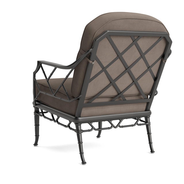 Not Yet Made - Made To Order Brown Jordan Calcutta Lounge Chair, Textured Pewter frame with Fusion Taupe fabric For Sale - Image 5 of 11