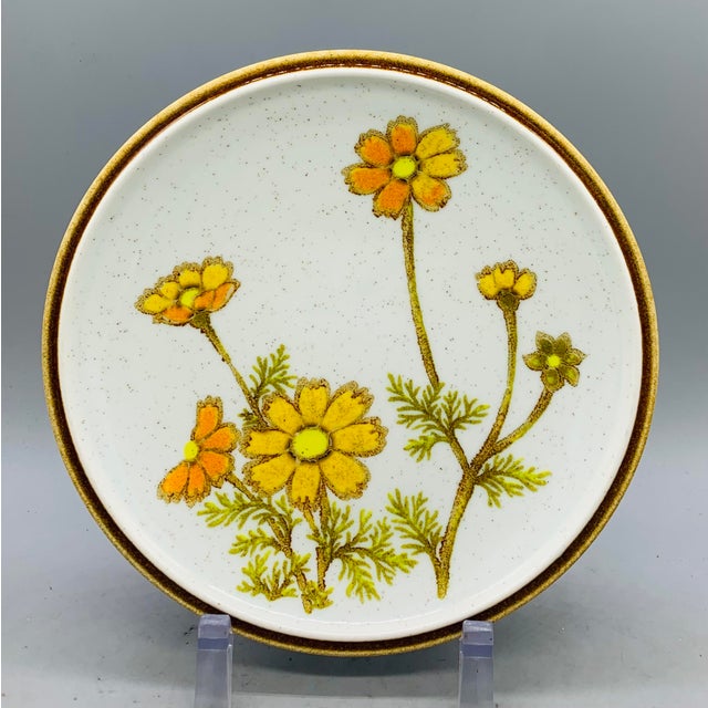 Vintage Mismatched Mikasa Floral Stoneware Salad Plate Set 5 Pieces