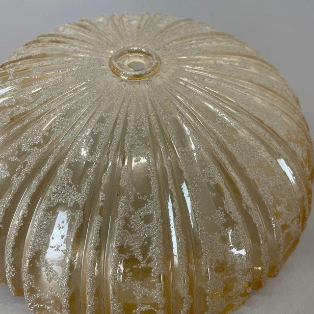 German Textured Amber Glass Wall Lights, 1970s, Set of 2 For Sale - Image 18 of 18