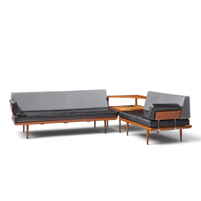 Mid-Century Modern Peter Hvidt for France & Søns "Minerva" Mid Century Danish Teak Three Piece Sectional Sofa For Sale - Image 3 of 8