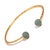 Early 21st Century Turquoise Grace Adjustable Gold Cuff Bracelet For Sale - Image 5 of 8