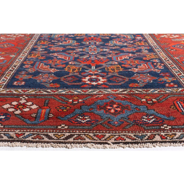 Traditional Antique Circa 1920 Red Malayer Hand Knotted Runner 3ft 2in X 19ft 11in For Sale - Image 3 of 16