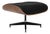 Mid-Century Modern Eames Leather Ottoman Attributed to Herman Miller Black For Sale