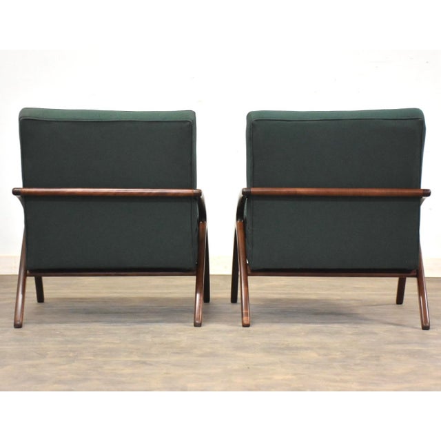 1960s Green Sculptural Lounge Chairs - A Pair For Sale In Boston - Image 6 of 9