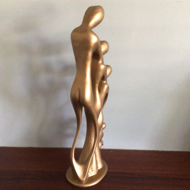 Gold Abstract Sculpture of Family Embracing by Jart, MX For Sale - Image 4 of 13