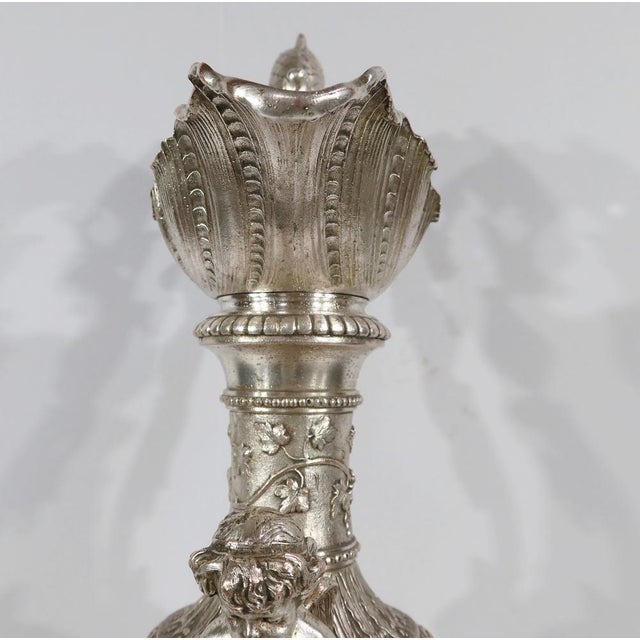 Louis XVI Style Silver Ewer, 19th Century For Sale - Image 15 of 18