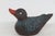 Figurative Duck Miniature Ceramic Figurine Hand Painted Green Blue Feathers Red Bill 4522b For Sale - Image 3 of 11