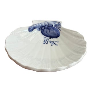 Late 20th Century Italian Seafood Motif Shell Dish For Sale