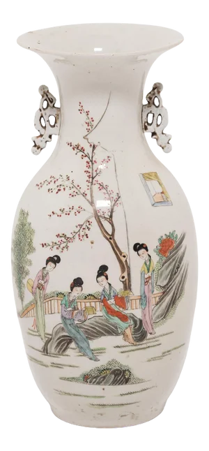 Chinese Four Seasons Phoenix Tail Vase, C. 1850